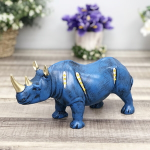 BnH 푸른 코뿔소 장식 소품 인테리어 장식품 대 8407