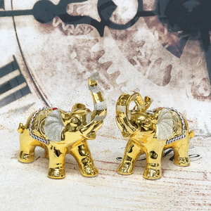 BnH 풍수 황금 코끼리 소품 인테리어 장식품 9964